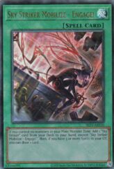 This is an image for the product Sky Striker Mobilize – Engage! that has a rarity of Ultimate Rare in the Selection 5: Quarter Century Edition with a card code of SLF1-AE050 that is available on the TEKKX Product website.