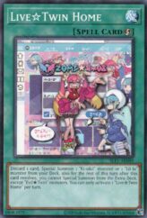 This is an image for the product Live☆Twin Home that has a rarity of Common in the Selection 5: Quarter Century Edition with a card code of SLF1-AE089 that is available on the TEKKX Product website.