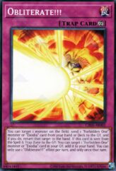 This is an image for the product Obliterate!!! that has a rarity of Common in the Creation Pack 05 with a card code of CR05-AE002 that is available on the TEKKX Product website.