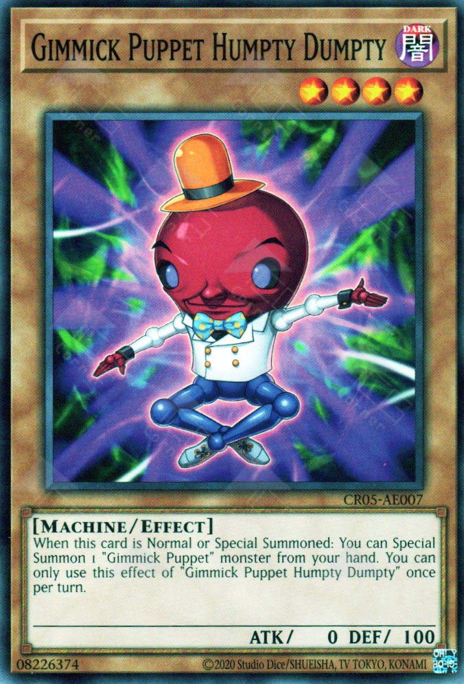 This is an image for the product Gimmick Puppet Humpty Dumpty that has a rarity of Common in the Creation Pack 05 with a card code of CR05-AE007 that is available on the TEKKX Product website.