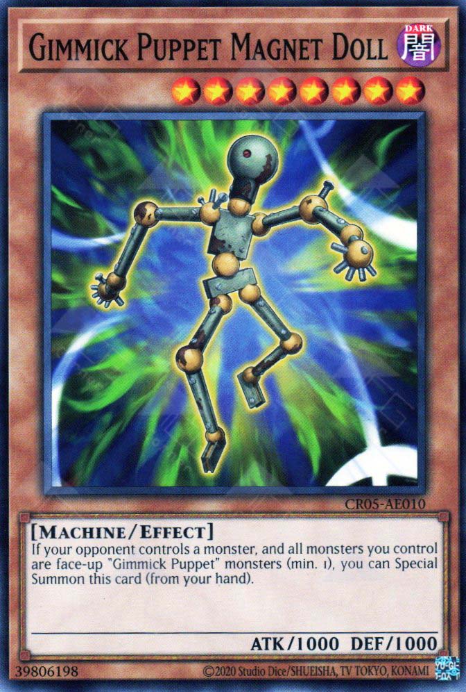 This is an image for the product Gimmick Puppet Magnet Doll that has a rarity of Common in the Creation Pack 05 with a card code of CR05-AE010 that is available on the TEKKX Product website.