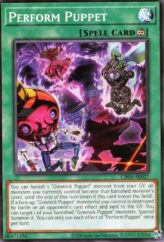 This is an image for the product Perform Puppet that has a rarity of Common in the Creation Pack 05 with a card code of CR05-AE027 that is available on the TEKKX Product website.