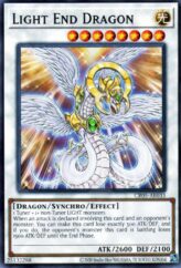 This is an image for the product Light End Dragon that has a rarity of Common in the Creation Pack 05 with a card code of CR05-AE033 that is available on the TEKKX Product website.