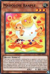 This is an image for the product Madolche Baaple that has a rarity of Common in the Creation Pack 05 with a card code of CR05-AE035 that is available on the TEKKX Product website.