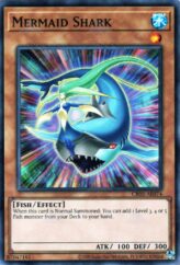 This is an image for the product Mermaid Shark that has a rarity of Common in the Creation Pack 05 with a card code of CR05-AE074 that is available on the TEKKX Product website.