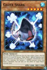 This is an image for the product Gazer Shark that has a rarity of Common in the Creation Pack 05 with a card code of CR05-AE085 that is available on the TEKKX Product website.