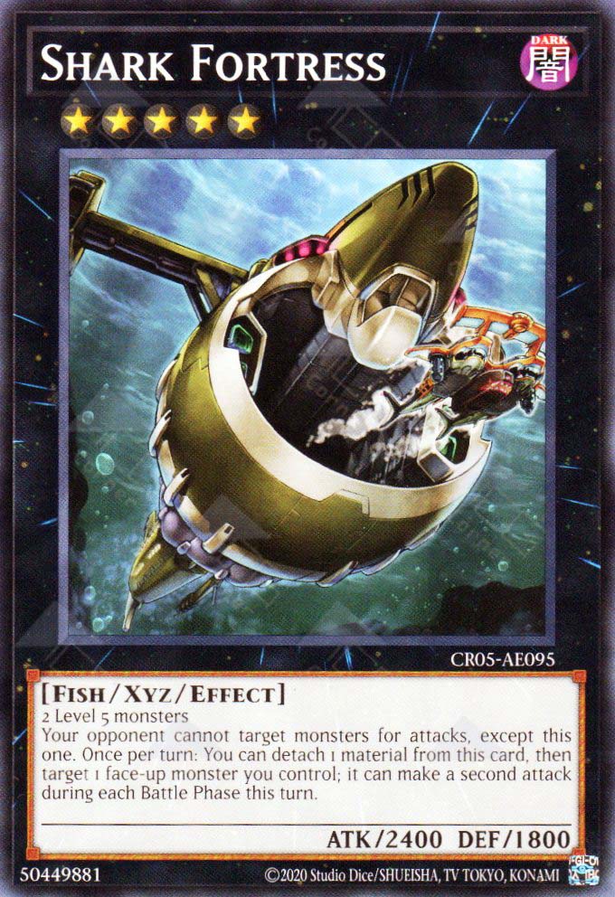This is an image for the product Shark Fortress that has a rarity of Common in the Creation Pack 05 with a card code of CR05-AE095 that is available on the TEKKX Product website.