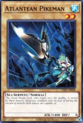 This is an image for the product Atlantean Pikeman that has a rarity of Common in the Creation Pack 05 with a card code of CR05-AE098 that is available on the TEKKX Product website.