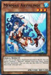 This is an image for the product Mermail Abysslinde that has a rarity of Common in the Creation Pack 05 with a card code of CR05-AE107 that is available on the TEKKX Product website.