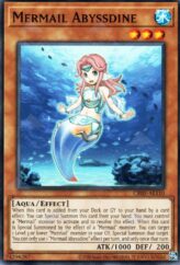 This is an image for the product Mermail Abyssdine that has a rarity of Common in the Creation Pack 05 with a card code of CR05-AE110 that is available on the TEKKX Product website.