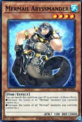 This is an image for the product Mermail Abyssmander that has a rarity of Common in the Creation Pack 05 with a card code of CR05-AE116 that is available on the TEKKX Product website.