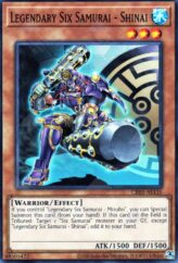 This is an image for the product Legendary Six Samurai - Shinai that has a rarity of Common in the Creation Pack 05 with a card code of CR05-AE135 that is available on the TEKKX Product website.