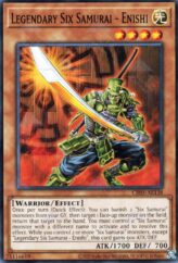 This is an image for the product Legendary Six Samurai - Enishi that has a rarity of Common in the Creation Pack 05 with a card code of CR05-AE138 that is available on the TEKKX Product website.