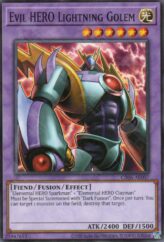 This is an image for the product Evil HERO Lightning Golem that has a rarity of Common in the Creation Pack 06 with a card code of CR06-AE007 that is available on the TEKKX Product website.