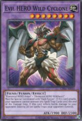 This is an image for the product Evil HERO Wild Cyclone that has a rarity of Common in the Creation Pack 06 with a card code of CR06-AE010 that is available on the TEKKX Product website.