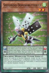 This is an image for the product Speedroid Dominobutterfly that has a rarity of Common in the Creation Pack 06 with a card code of CR06-AE017 that is available on the TEKKX Product website.