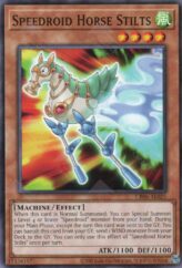 This is an image for the product Speedroid Horse Stilts that has a rarity of Common in the Creation Pack 06 with a card code of CR06-AE025 that is available on the TEKKX Product website.