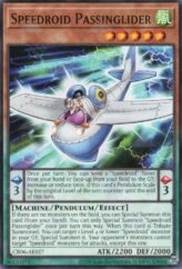 This is an image for the product Speedroid Passinglider that has a rarity of Common in the Creation Pack 06 with a card code of CR06-AE027 that is available on the TEKKX Product website.