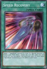 This is an image for the product Speed Recovery that has a rarity of Common in the Creation Pack 06 with a card code of CR06-AE040 that is available on the TEKKX Product website.