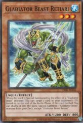 This is an image for the product Gladiator Beast Retiari that has a rarity of Common in the Creation Pack 06 with a card code of CR06-AE046 that is available on the TEKKX Product website.