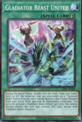 This is an image for the product Gladiator Beast United that has a rarity of Common in the Creation Pack 06 with a card code of CR06-AE068 that is available on the TEKKX Product website.