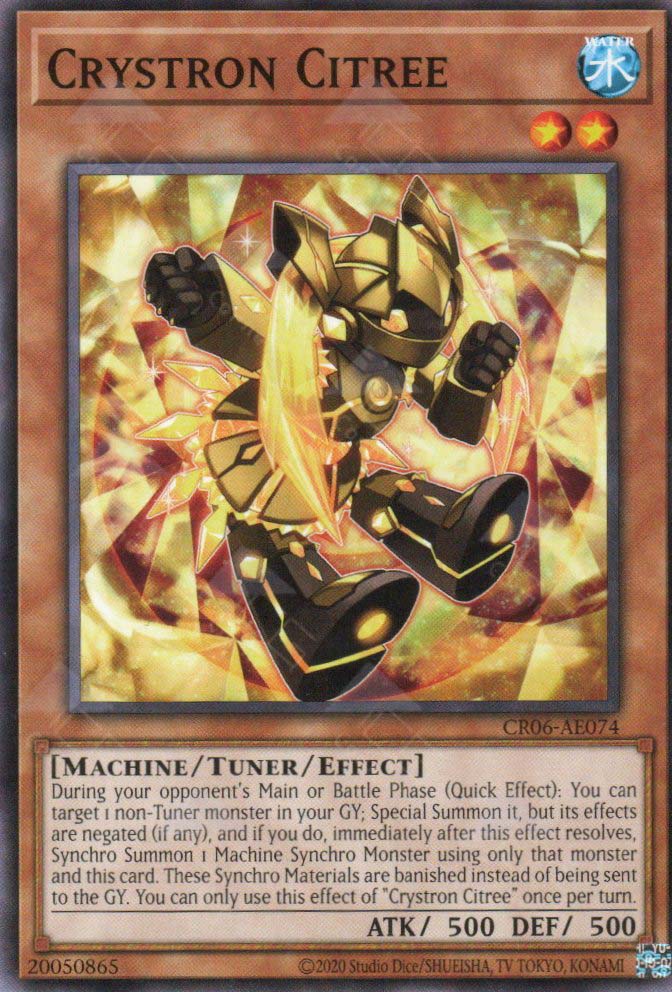 This is an image for the product Crystron Citree that has a rarity of Common in the Creation Pack 06 with a card code of CR06-AE074 that is available on the TEKKX Product website.