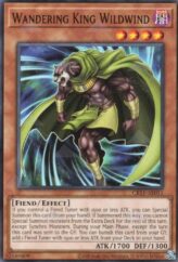 This is an image for the product Wandering King Wildwind that has a rarity of Common in the Creation Pack 11 with a card code of CR11-AE011 that is available on the TEKKX Product website.