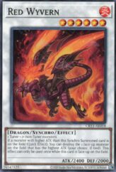 This is an image for the product Red Wyvern that has a rarity of Common in the Creation Pack 11 with a card code of CR11-AE018 that is available on the TEKKX Product website.