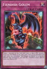 This is an image for the product Fiendish Golem that has a rarity of Common in the Creation Pack 11 with a card code of CR11-AE029 that is available on the TEKKX Product website.
