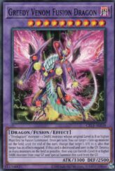This is an image for the product Greedy Venom Fusion Dragon that has a rarity of Common in the Creation Pack 11 with a card code of CR11-AE038 that is available on the TEKKX Product website.
