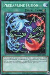 This is an image for the product Predaprime Fusion that has a rarity of Common in the Creation Pack 11 with a card code of CR11-AE051 that is available on the TEKKX Product website.