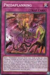 This is an image for the product Predaplanning that has a rarity of Common in the Creation Pack 11 with a card code of CR11-AE052 that is available on the TEKKX Product website.