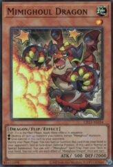 This is an image for the product Mimighoul Dragon that has a rarity of Super Rare in the Creation Pack 11 with a card code of CR11-AE054 that is available on the TEKKX Product website.