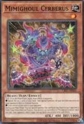 This is an image for the product Mimighoul Cerberus that has a rarity of Common in the Creation Pack 11 with a card code of CR11-AE055 that is available on the TEKKX Product website.