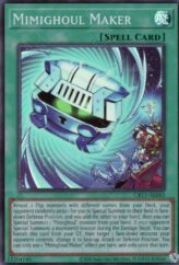 This is an image for the product Mimighoul Maker that has a rarity of Super Rare in the Creation Pack 11 with a card code of CR11-AE063 that is available on the TEKKX Product website.