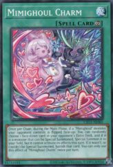 This is an image for the product Mimighoul Charm that has a rarity of Common in the Creation Pack 11 with a card code of CR11-AE065 that is available on the TEKKX Product website.