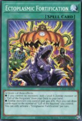 This is an image for the product Ectoplasmic Fortification that has a rarity of Common in the Creation Pack 11 with a card code of CR11-AE074 that is available on the TEKKX Product website.