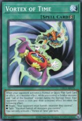 This is an image for the product Vortex of Time that has a rarity of Common in the Creation Pack 11 with a card code of CR11-AE075 that is available on the TEKKX Product website.