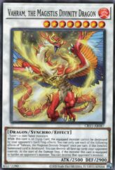 This is an image for the product Vahram, the Magistus Divinity Dragon that has a rarity of Common in the Creation Pack 11 with a card code of CR11-AE087 that is available on the TEKKX Product website.