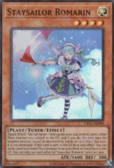 This is an image for the product Staysailor Romarin that has a rarity of Super Rare in the Creation Pack 11 with a card code of CR11-AE098 that is available on the TEKKX Product website.