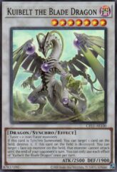 This is an image for the product Kuibelt the Blade Dragon that has a rarity of Super Rare in the Creation Pack 11 with a card code of CR11-AE100 that is available on the TEKKX Product website.