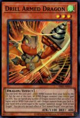 This is an image for the product Drill Armed Dragon that has a rarity of Super Rare in the Essential Selection 02 with a card code of ES02-AE032 that is available on the TEKKX Product website.