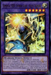 This is an image for the product Elemental HERO Thunder Giant - Voltic Thunder that has a rarity of Ultra Rare in the Essential Selection 02 with a card code of ES02-AE046 that is available on the TEKKX Product website.