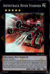 This is an image for the product Infinitrack River Stormer that has a rarity of Super Rare in the Essential Selection 02 with a card code of ES02-AE067 that is available on the TEKKX Product website.