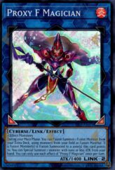 This is an image for the product Proxy F Magician that has a rarity of Super Rare in the Essential Selection 02 with a card code of ES02-AE075 that is available on the TEKKX Product website.