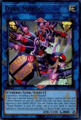 This is an image for the product Dyna Mondo that has a rarity of Ultra Rare in the Essential Selection 02 with a card code of ES02-AE076 that is available on the TEKKX Product website.