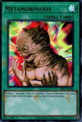 This is an image for the product Metamorphosis that has a rarity of Ultra Rare in the Essential Selection 02 with a card code of ES02-AE080 that is available on the TEKKX Product website.