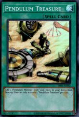 This is an image for the product Pendulum Treasure that has a rarity of Super Rare in the Essential Selection 02 with a card code of ES02-AE092 that is available on the TEKKX Product website.