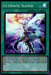 This is an image for the product Ultimate Slayer that has a rarity of Super Rare in the Essential Selection 02 with a card code of ES02-AE094 that is available on the TEKKX Product website.