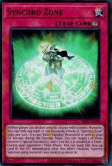 This is an image for the product Synchro Zone that has a rarity of Ultra Rare in the Essential Selection 02 with a card code of ES02-AE118 that is available on the TEKKX Product website.